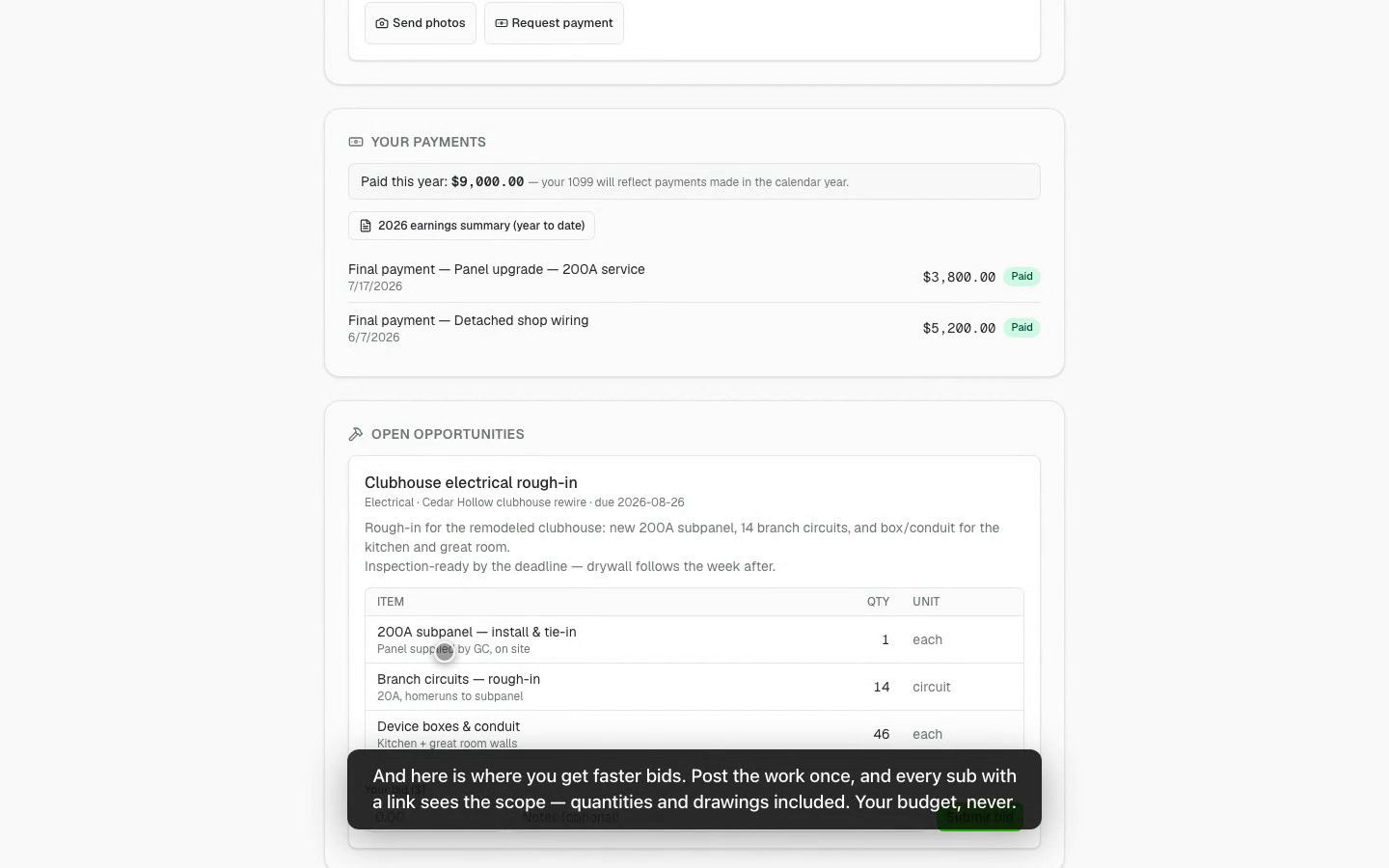 Sub portal — no account required